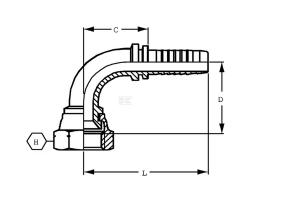 Divers - Non définie - Raccord à sertir DN10 - UNF 7/