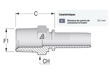 Divers - Non définie - Raccord à sertir DN13-1/2 NPT
