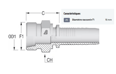Divers - Non définie - Raccord à sertir DN16-M26x1,5-