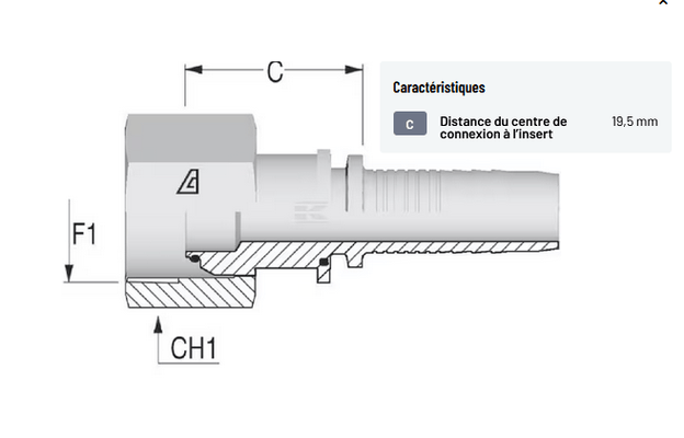 Divers - Non définie - Raccord á sertir DN06-3/8 BSP