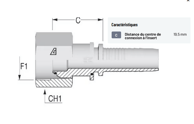 Divers - Non définie - Raccord á sertir DN06-3/8 BSP
