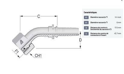 Divers - Non définie - Raccord à sertir DN06-M14x1,5-
