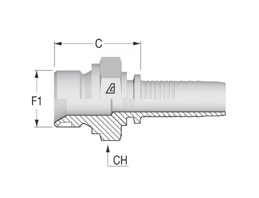 Divers - Non définie - Raccord à sertir DN06-3/8 BSP