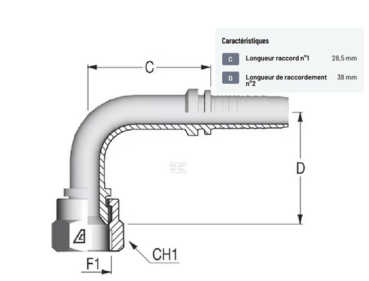Divers - Non définie - Raccord à sertir DN6 - UNF 9/1