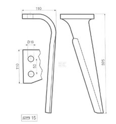Divers - Non définie - Dent de herse G. p/KV EP15
