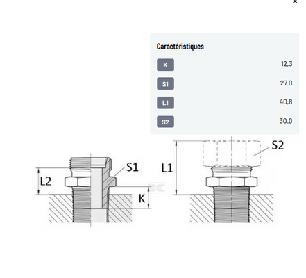 Divers - Non définie - Union mâle UMCAG17x12.17NU