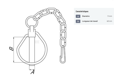 Divers - Non définie - Goupille 11mm x 48mm (x1)