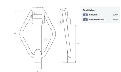 Divers - Non définie - Goupille 15mm x 55mm (x6)