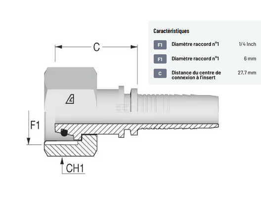 Divers - Non définie - Raccord à sertir DN06-M16x1,5-
