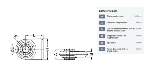 Divers - Non définie - Rotule à souder 28,8 KF (S1342