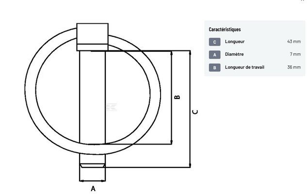 Divers - Non définie - Goupille 7mm x 43mm (x6)