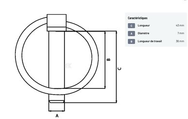 Divers - Non définie - Goupille 7mm x 43mm (x6)