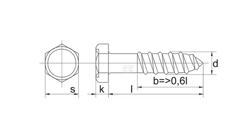 Divers - Non définie - Vis à bois M10 x 50mm (x6)