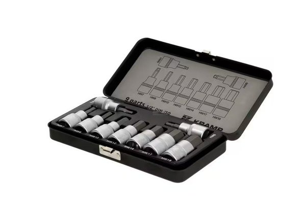 Divers - Non définie - "Jeu douilles hexag. 1/2"" 9pc