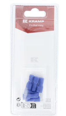 Divers - Non définie - Cosse plate femelle, bleue 6,3x0,8mm - 1,5-2,5mm² (x6)