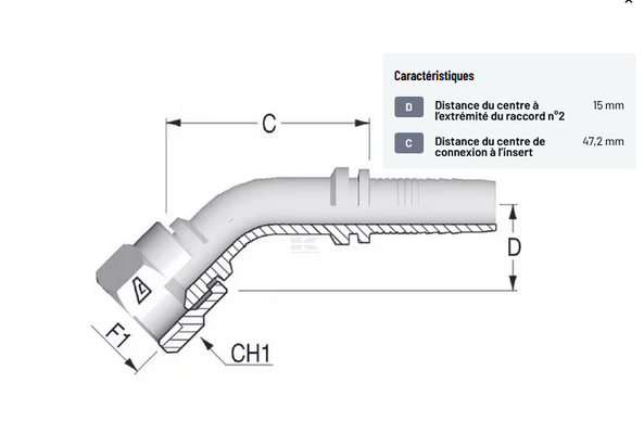Divers - Non définie - Raccord à sertir DN10-3/4-UNF-