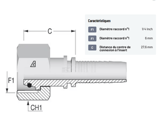 Divers - Non définie - Raccord à sertir DN06-M18x1,5-