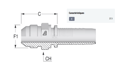 Divers - Non définie - "Raccord à sertir DN16-1""1/16
