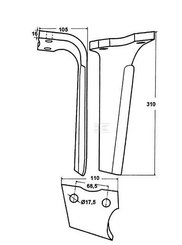 Divers - Non définie - Dent de herse D adapt. sur Kuhn EP16