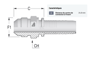 Divers - Non définie - Raccord à sertir DN06-7/16 UNF