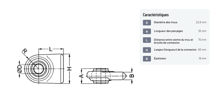 Divers - Non définie - Rotule à souder 22,6 KF (S1338