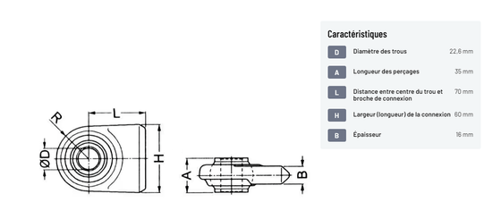 Divers - Non définie - Rotule à souder 22,6 KF (S1338