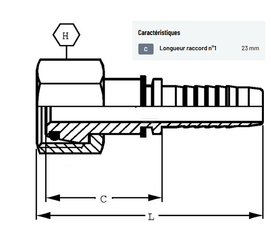 Divers - Non définie - Raccord à sertir DN08-M14x1,5-