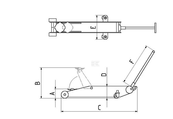 Divers - Non définie - Cric roulant 2t
