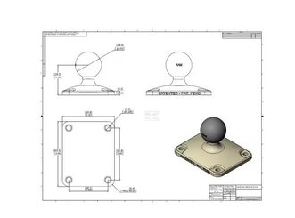 Divers - Non définie - Plaque de montage 2" x 2,5" "C"
