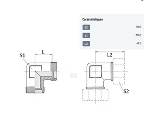 Divers - Non définie - Raccord coudé CAG17NU