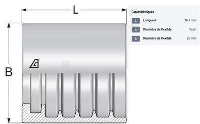 Divers - Non définie - Jupe à sertir Ø45x36,7mm DN25