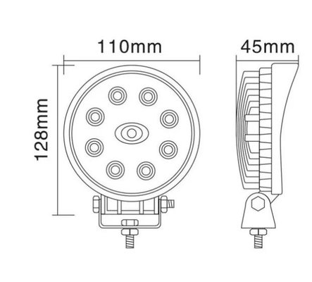 Divers - Non définie - Phare de travail led rond 24w