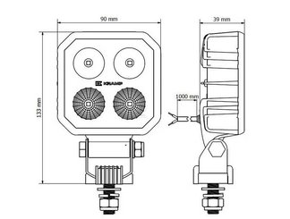 Divers - Non définie - Phare de travail LED 2x9W