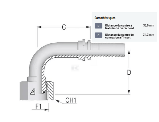 Divers - Non définie - Raccord á sertir DN10-1/2 BSP-