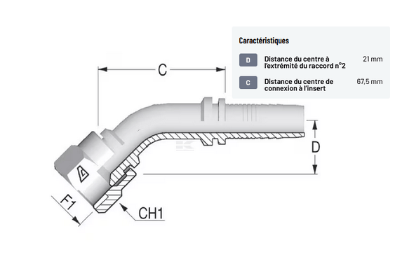 Divers - Non définie - Raccord à sertir DN20-1 1/16-U