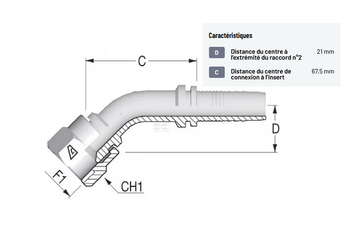 Divers - Non définie - Raccord à sertir DN20-1 1/16-U