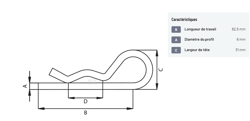 Divers - Non définie - Goupille bêta 6mm (x3)