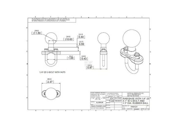 Divers - Non définie - Support de montage 1/2"- 1" "C"