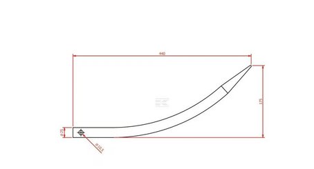Divers - Non définie - Dents coudées 25x485 r515