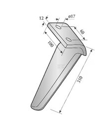 Divers - Non définie - Dent de herse D p/Maschio EP12