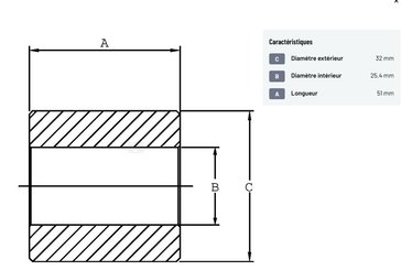 Divers - Non définie - Douille d'adaptation 25,4 mm x 32 mm (x2)