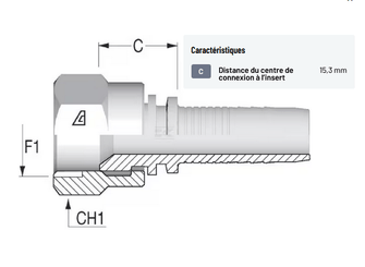 Divers - Non définie - Raccord a sertir DN10 - UNF 9/