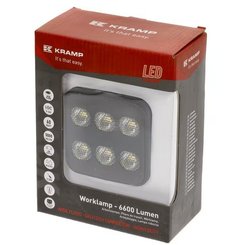 Divers - Non définie - Lampe de travail LED, 60W, 6600lm, carrée, 12/24V, blanche, 92x109,5x51,1mm