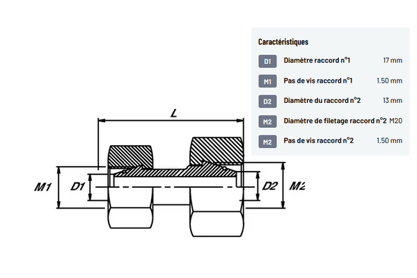 Divers - Non définie - Raccord vissé ALEG1313