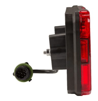 Divers - Non définie - Feu arrière LED rectangulaire droit, 12-24V, 242x134x36.5mm, 7 fiches