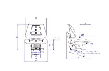 Divers - Non définie - Siège PVC à suspension mécan.