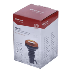 Divers - Non définie - Gyrophare LED, profil bas, 15W, 12-24V, ambre, montage sur poteau flexible, Ø 86mm x138mm