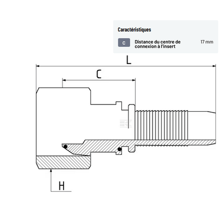 Divers - Non définie - Raccord á sertir DN10-1/2 BSP
