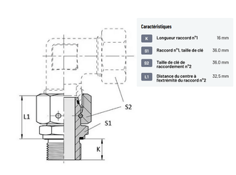 Divers - Non définie - Adapteur tournant 22L - 3/4BSP