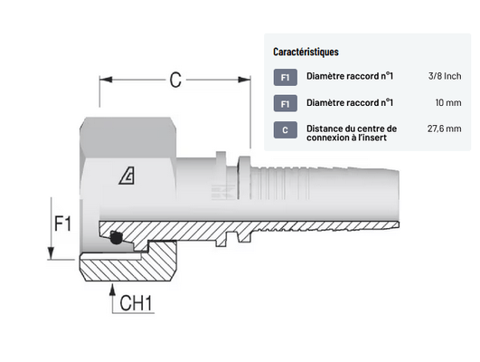 Divers - Non définie - Raccord à sertir DN10-M18x1,5-